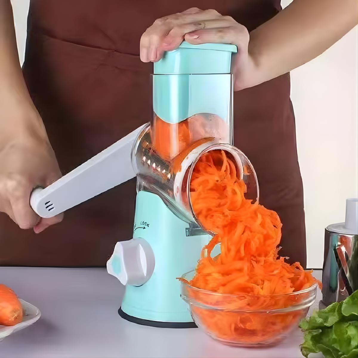 vegetable cutter slicer roller blade system