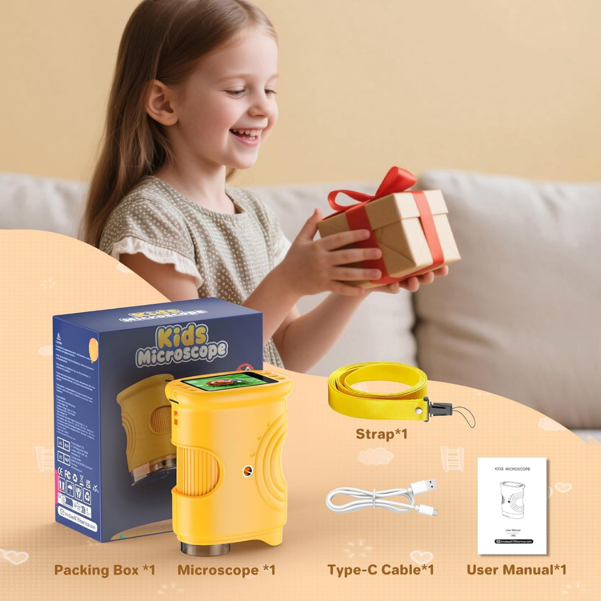 best handheld microscope 2 inch screen