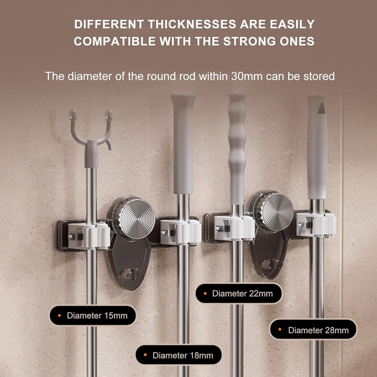 wall mounted broom holder kitchen storage