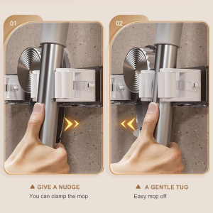 wall mounted broom holder bathroom organizer