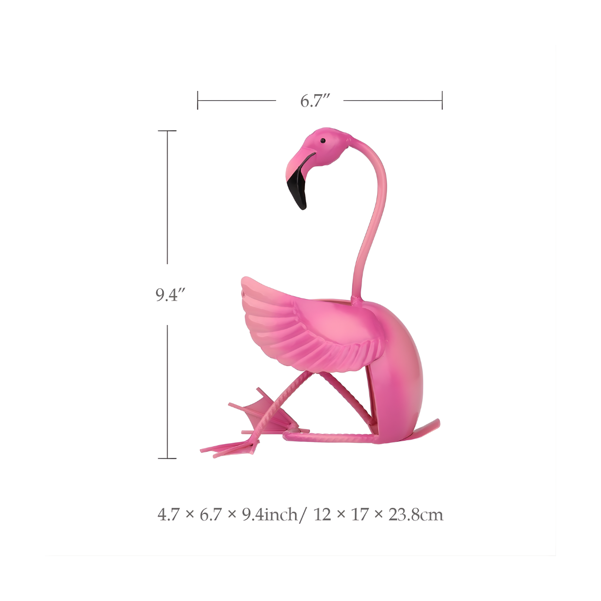 flamingo wine holder handmade metal art