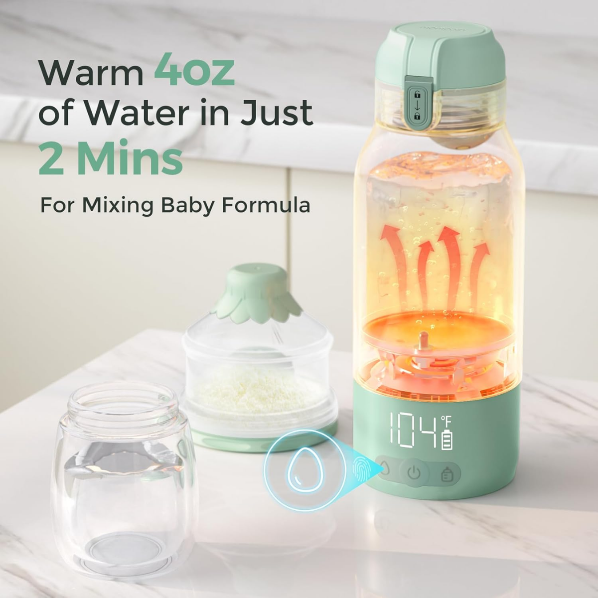 feeding bottle washer with portable milk warmer