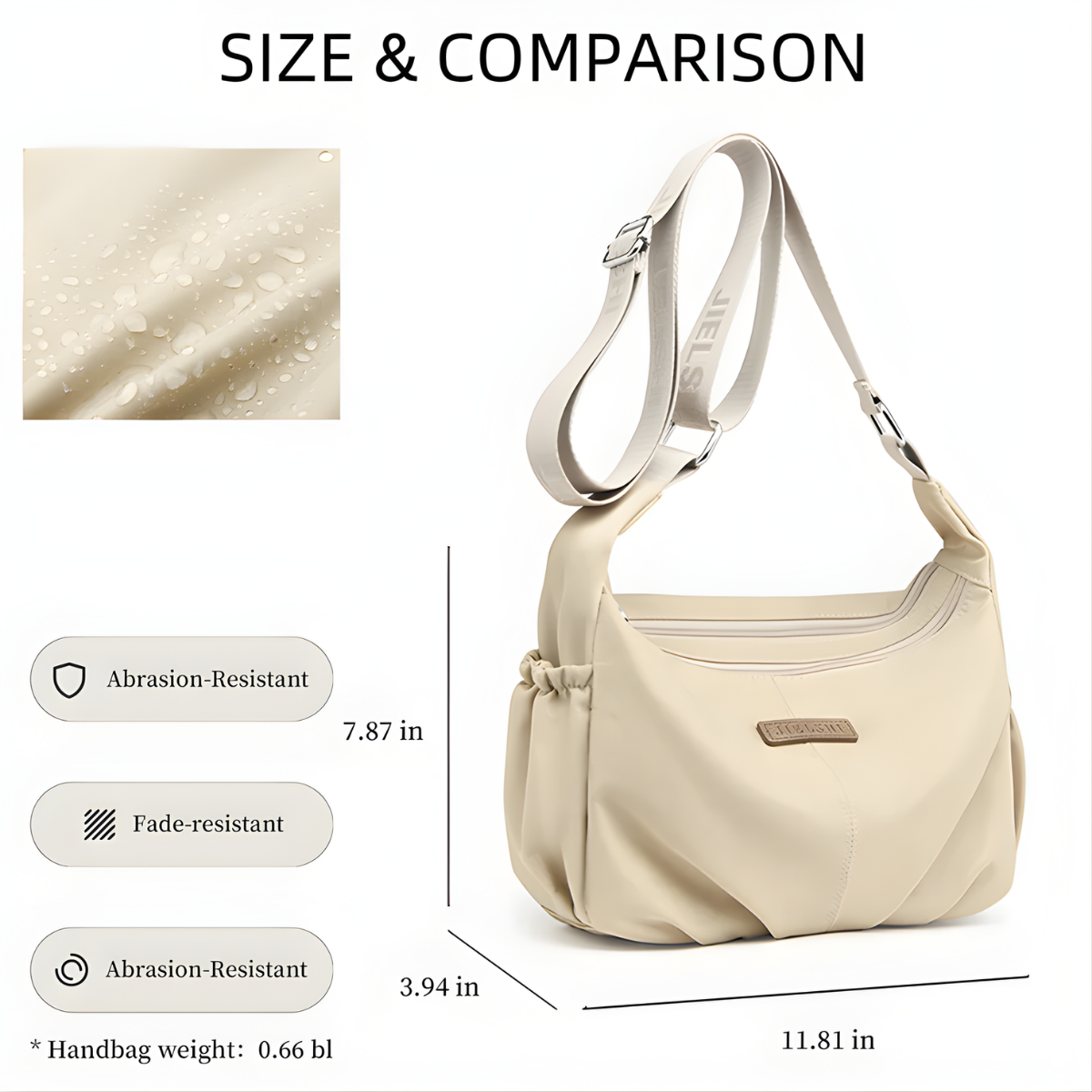 nylon tote bag large capacity shoulder handbag