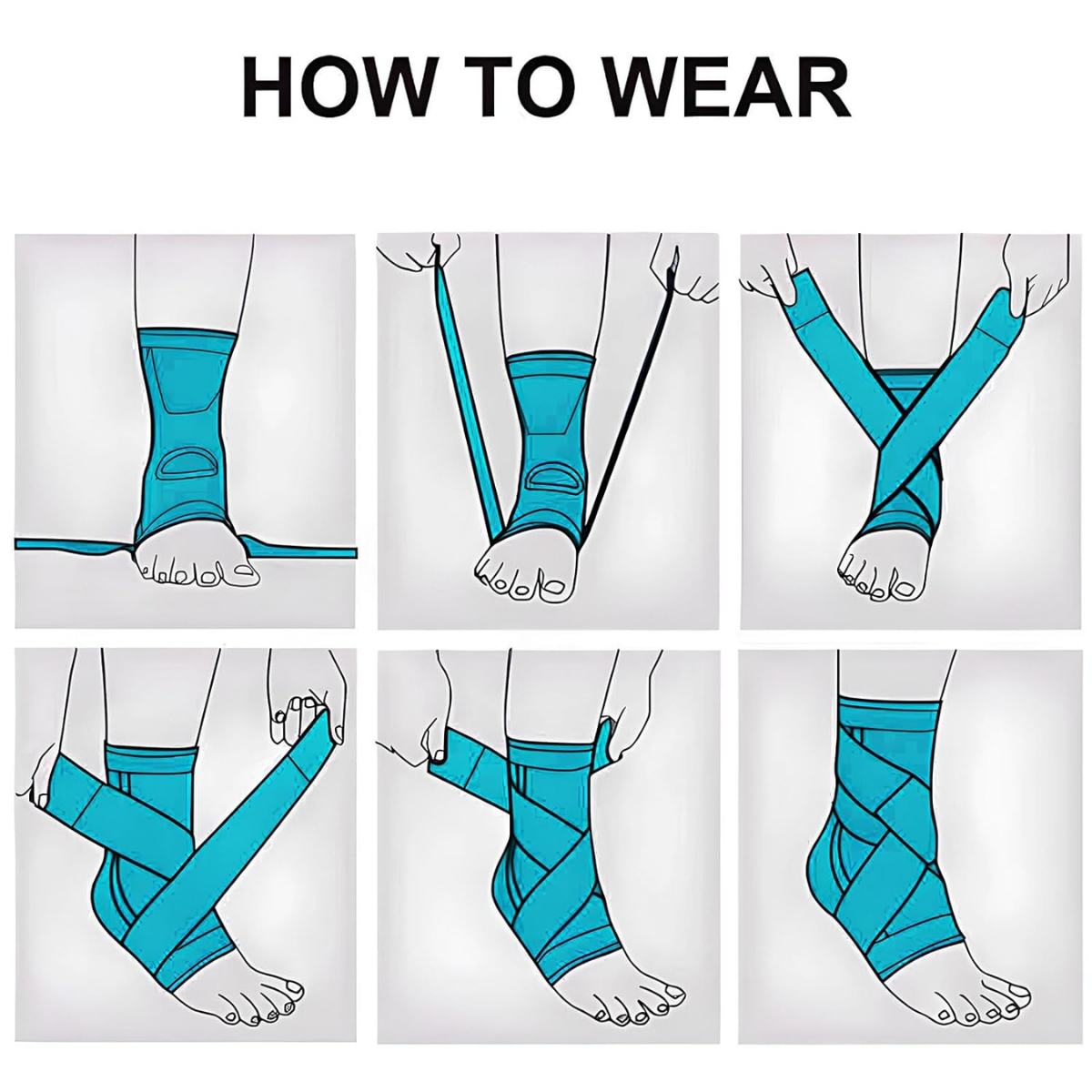 ankle brace for running adjustable straps