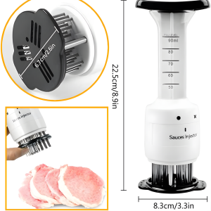 stainless steel meat injector with needles