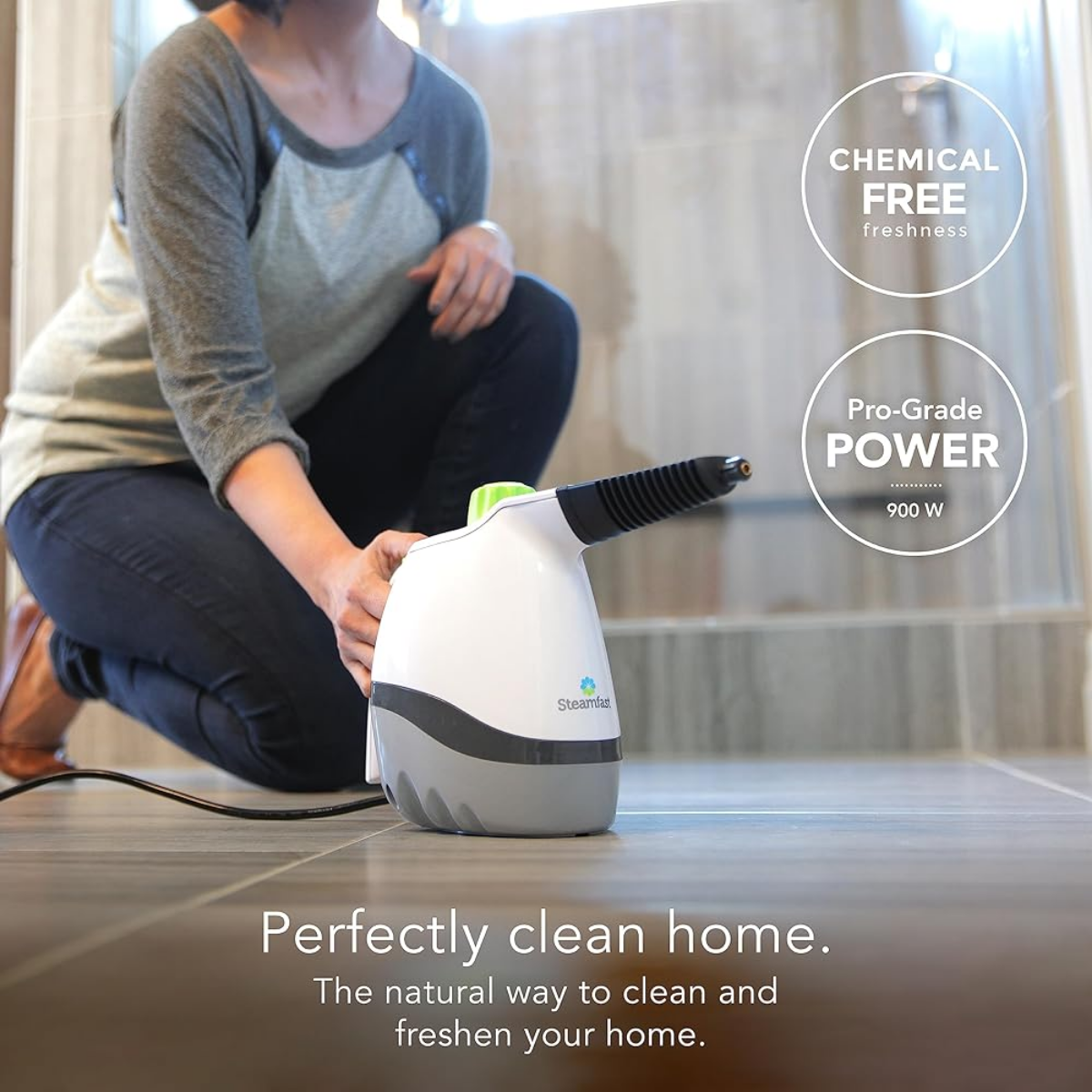 handheld steamer cleaning kitchen surfaces