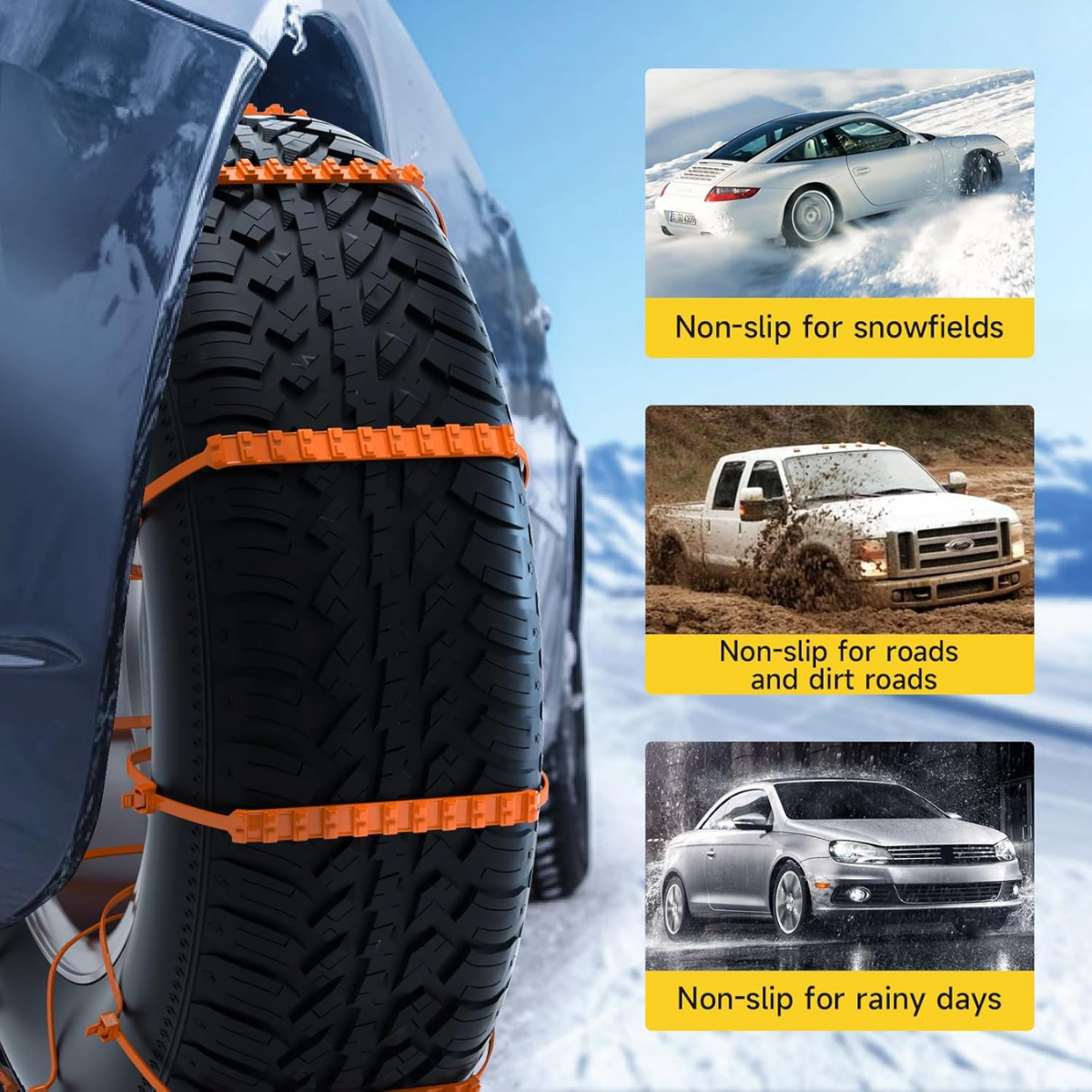 car tire chains universal fit