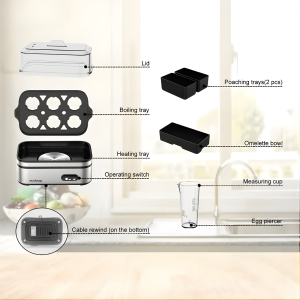 Compact and Easy-to-Store Electric Egg Cooker