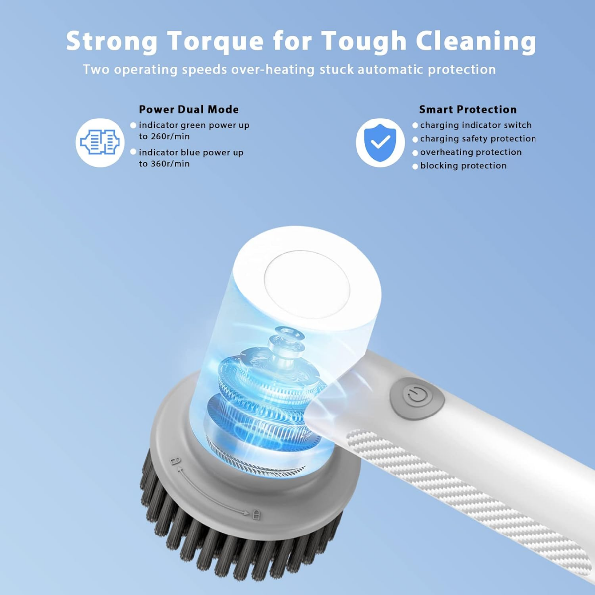 electric brush for cleaning kitchen surfaces