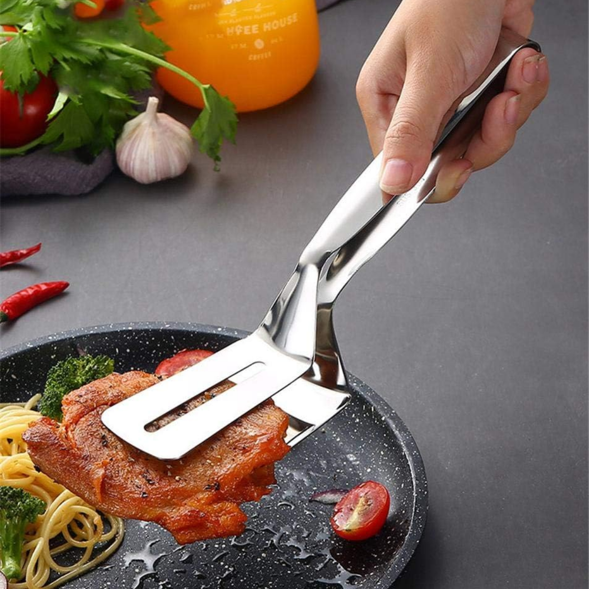 stainless steel tongs set kitchen tools