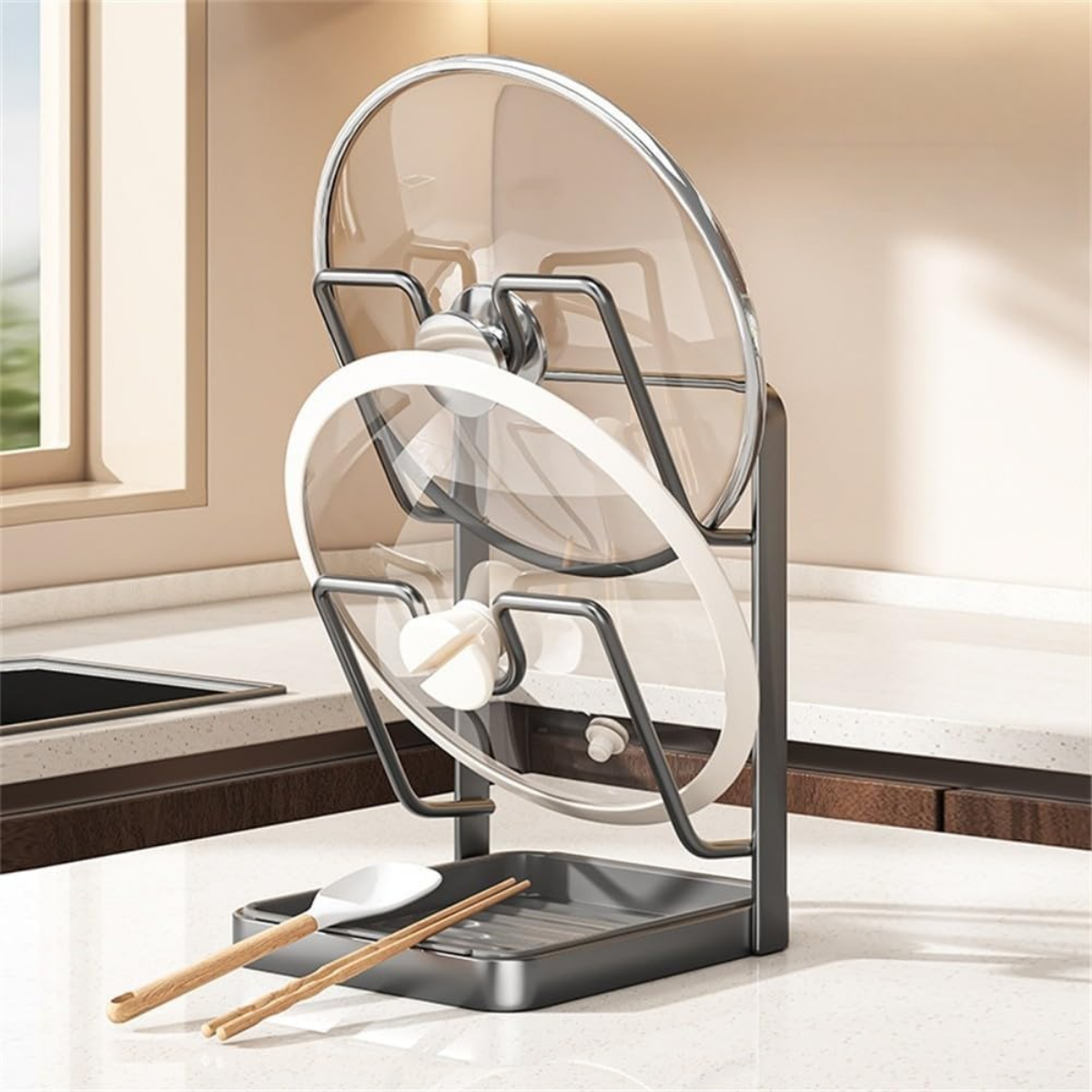 kitchen lid holder double layer