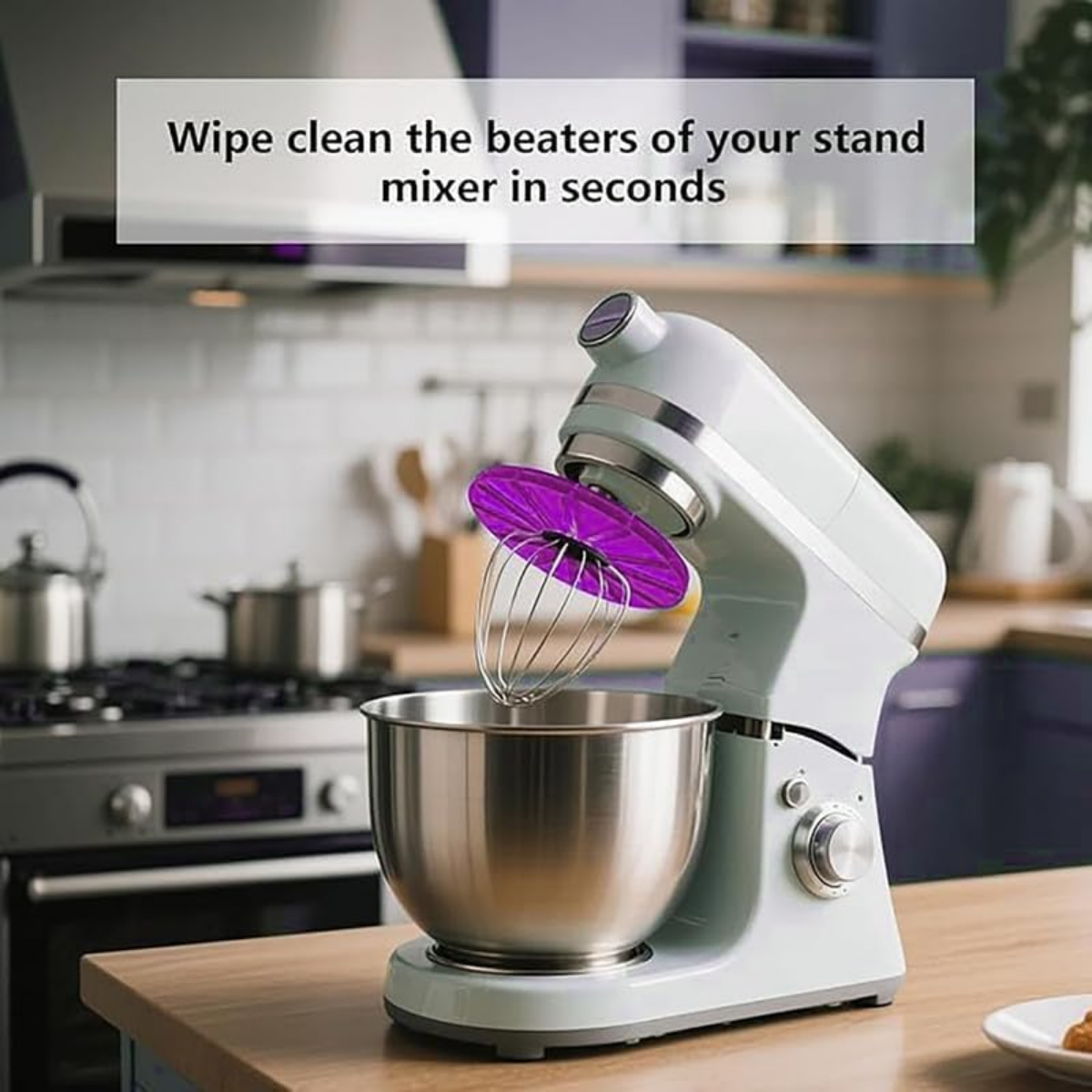 KitchenAid splash guard pouring ingredients