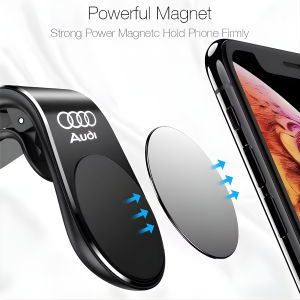 magnetic phone mount with phone attached