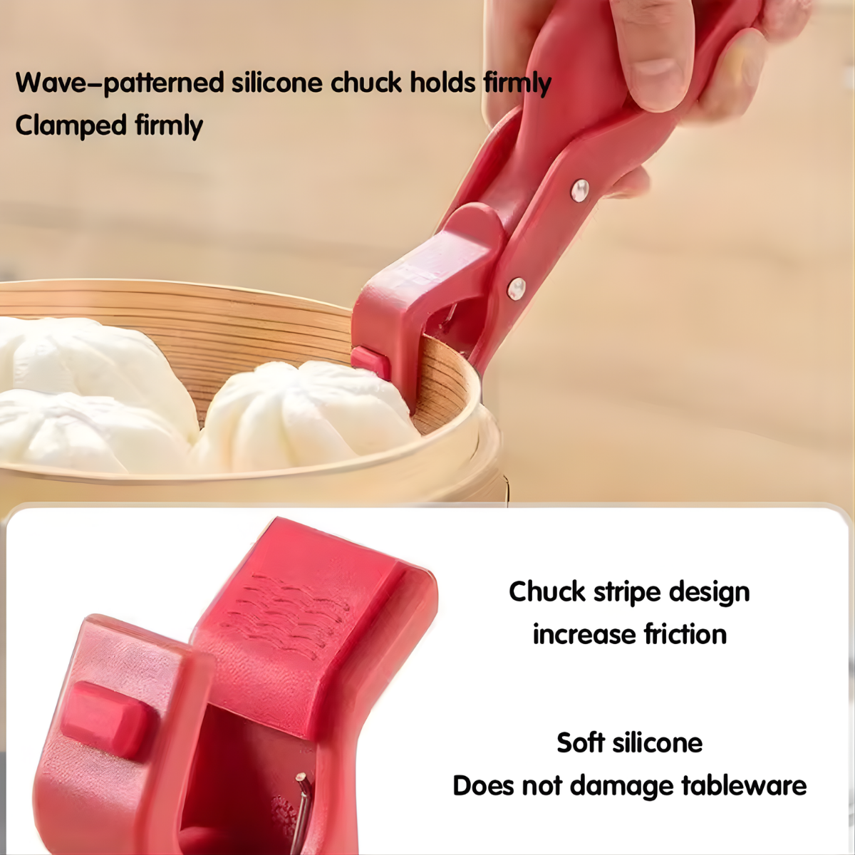 hot plate tongs with silicone grip