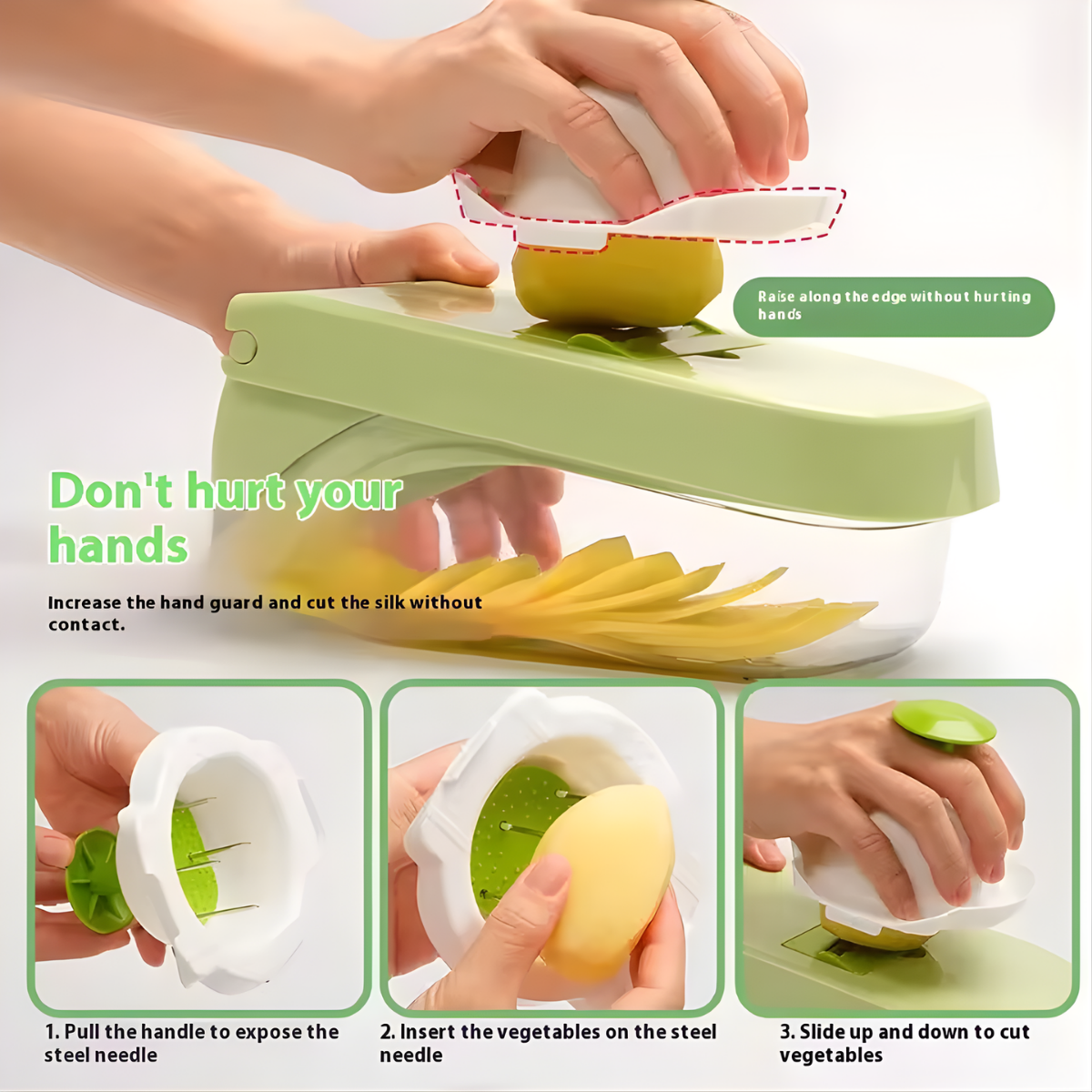 Compact Vegetable Chopper with Storage Container