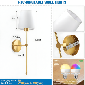installation of battery operated wall lights no drilling