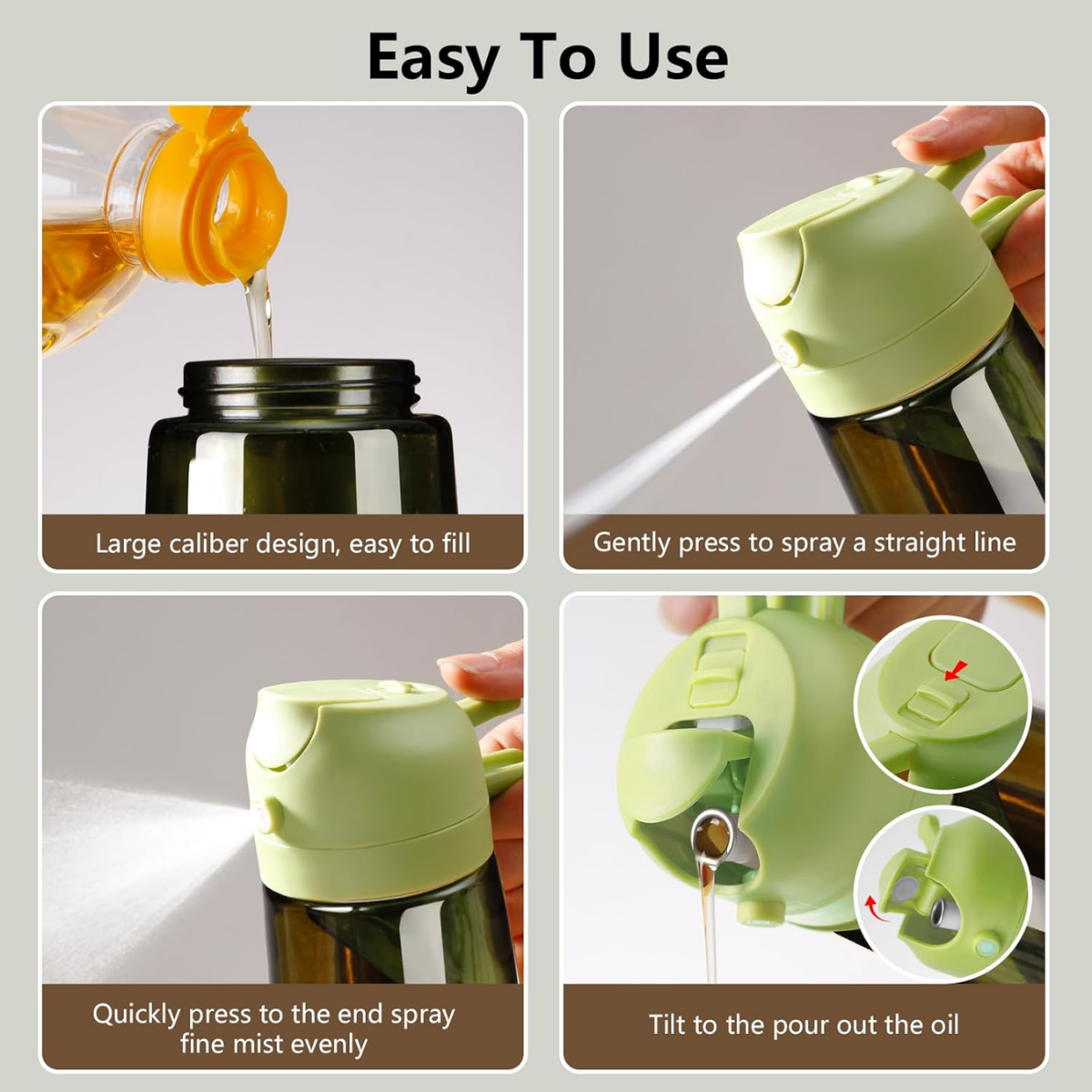 olive oil dispenser pour function