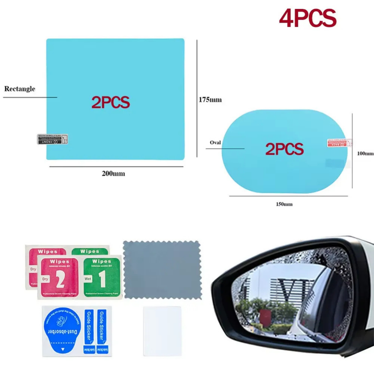 Anti fog for windshield protective nano layer film