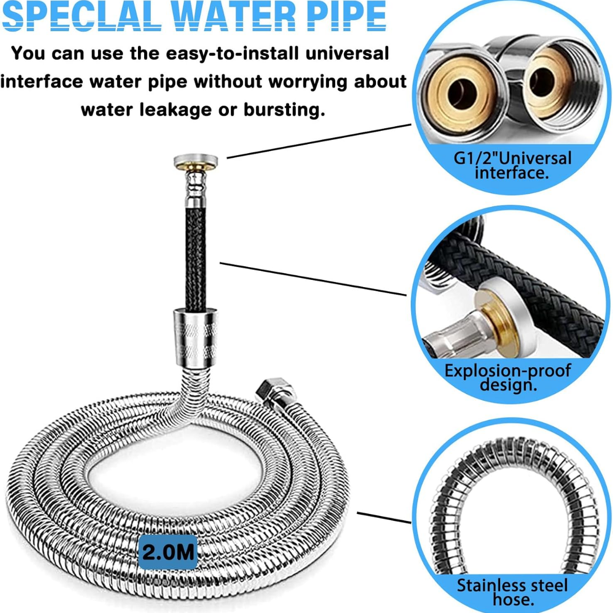 high pressure shower head with 3 modes