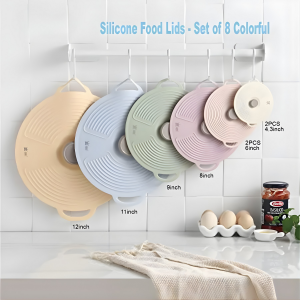 Eco-friendly silicone lids for kitchen use