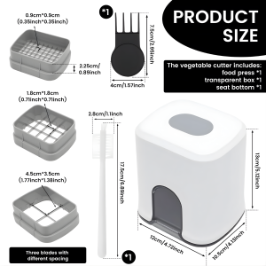 Transparent container for storing chopped vegetables