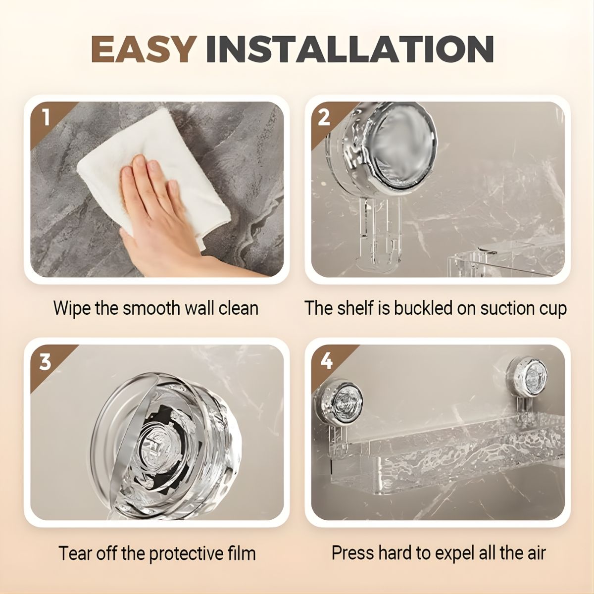 suction cups for shower caddy packaging