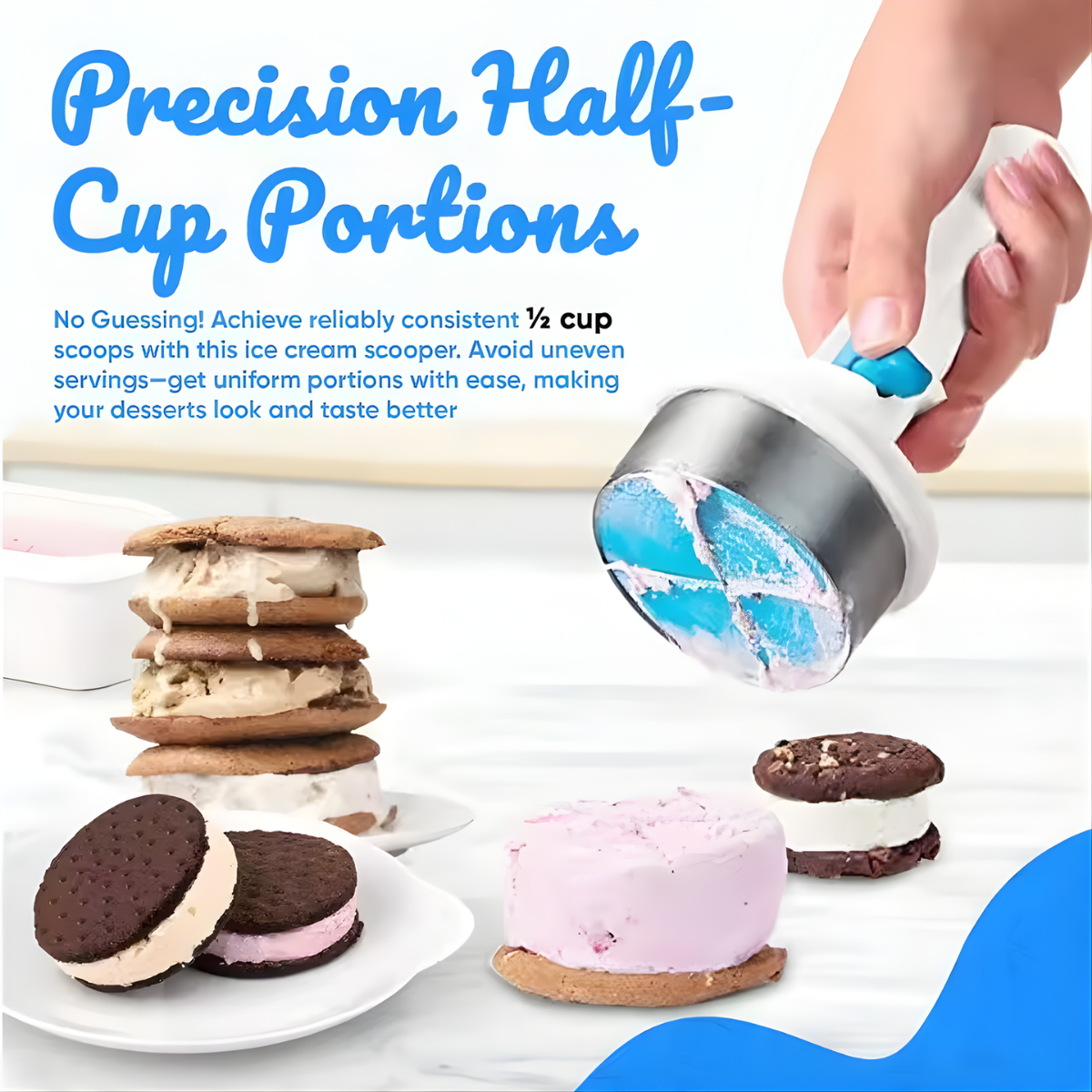 compact and portable ice cream sandwich maker