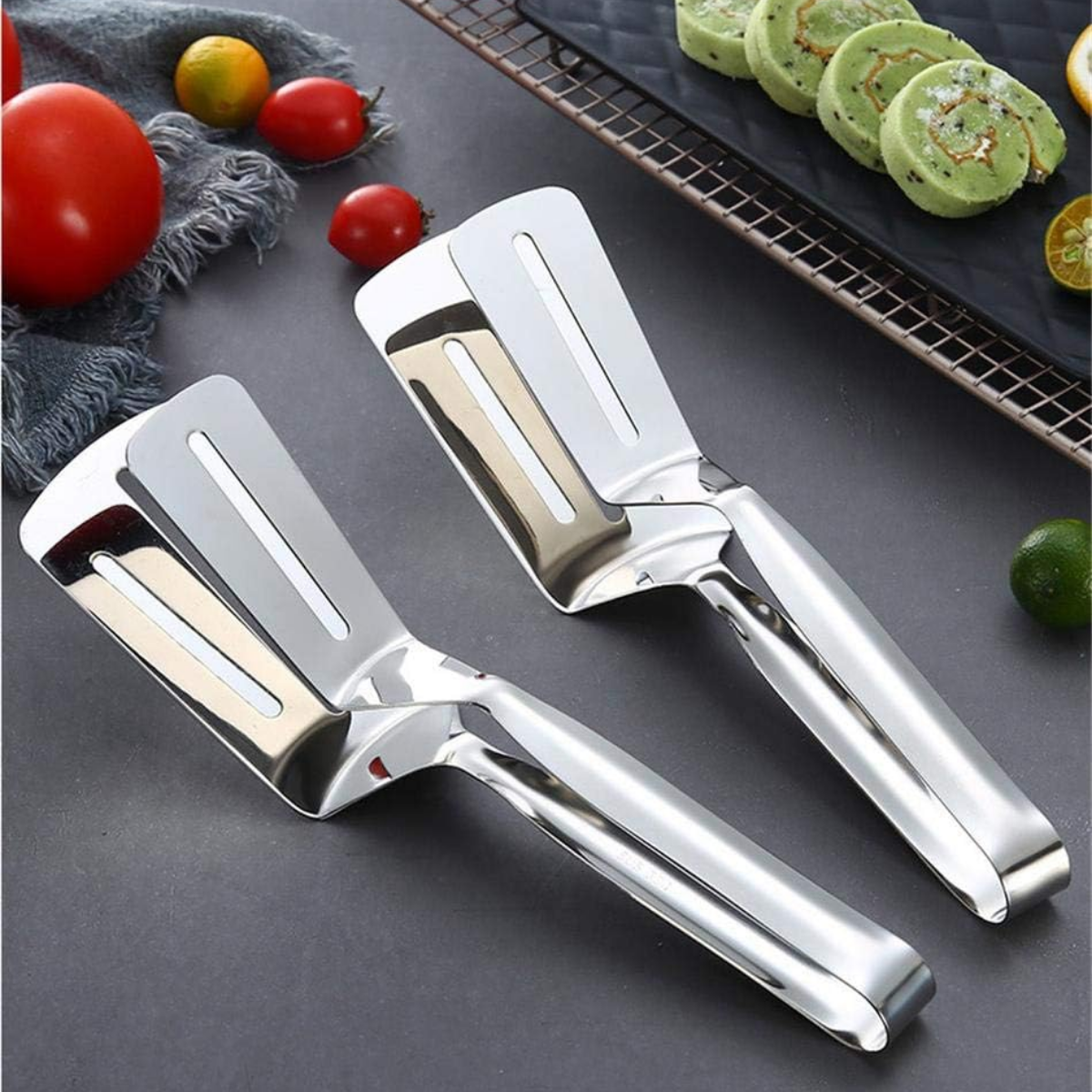 stainless steel tongs ergonomic handle