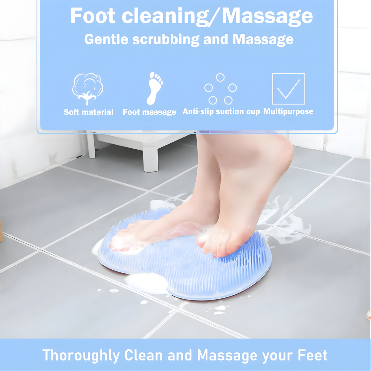shower foot scrubber foot massage