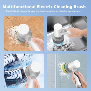 electric brush for cleaning with multiple brush heads