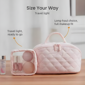 Various color options for travel makeup bag
