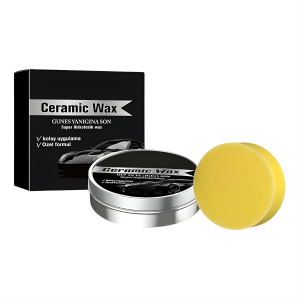 car polishing wax applied on car paint