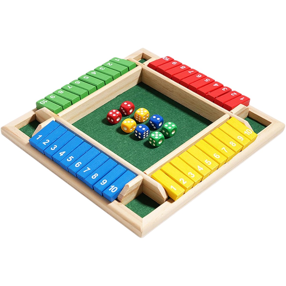 dice board game wooden board