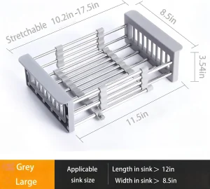 sink dish rack washing fruits vegetables