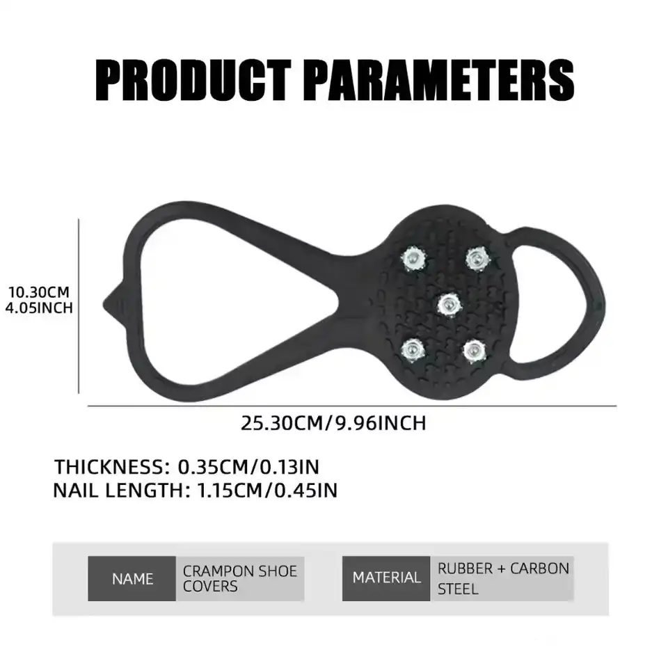winter shoe spikes compact portable crampons