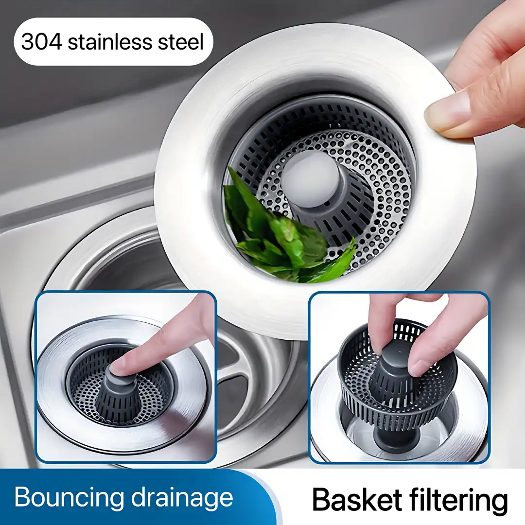 kitchen sink strainer leak proof silicone seal