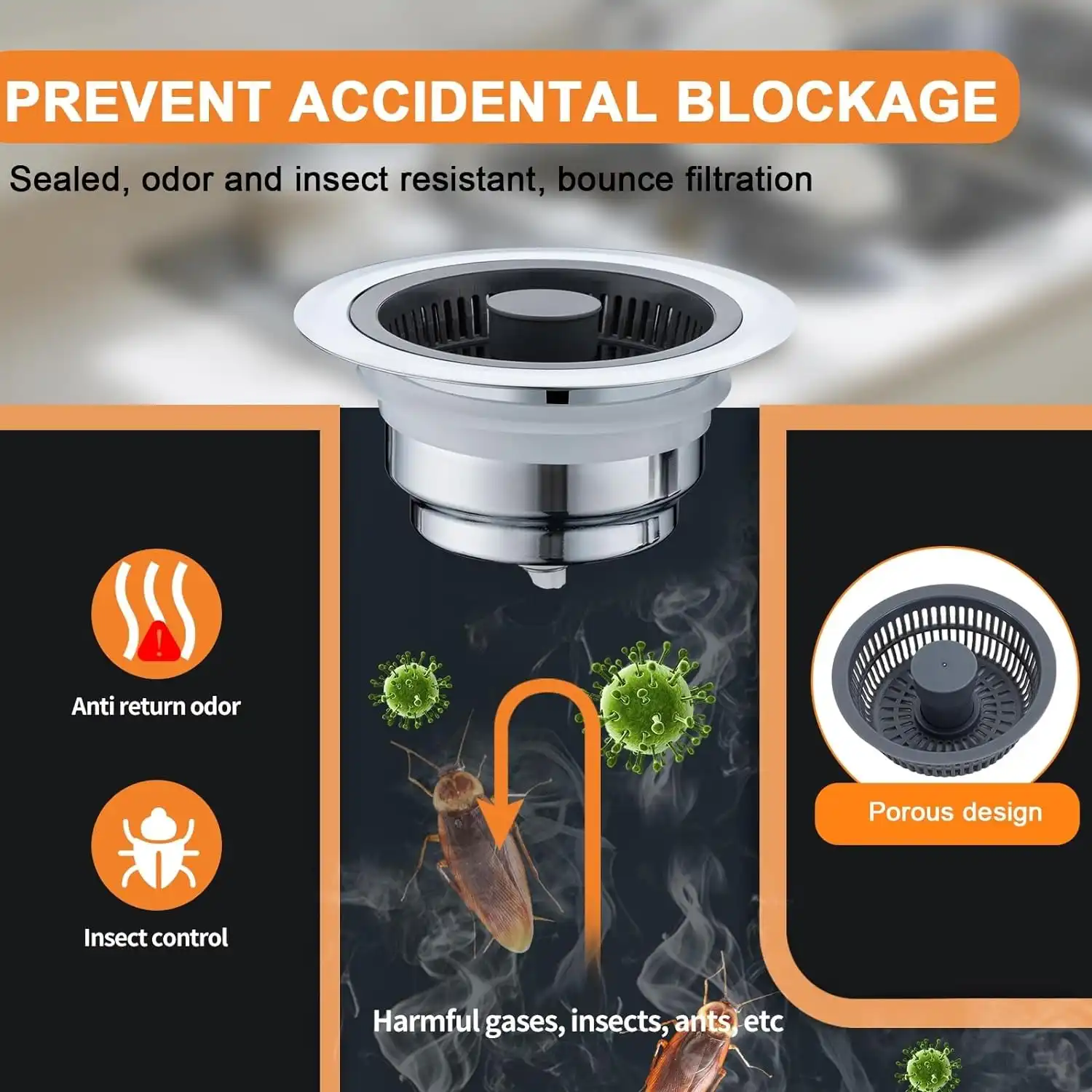 kitchen sink strainer bounce core filter