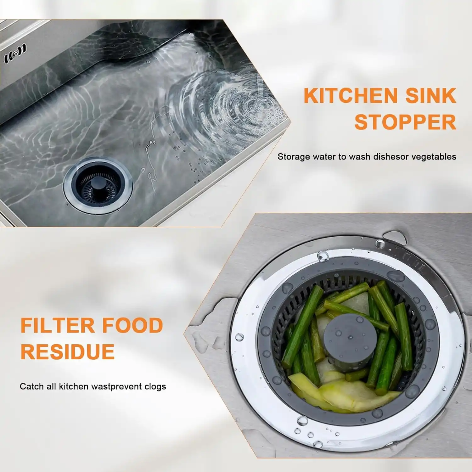kitchen sink strainer drain basket easy clean