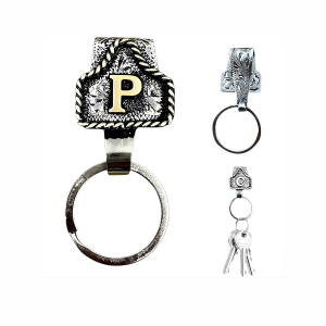 initial keychains letter metal