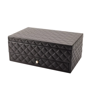 luxury jewelry box PU leather with velvet lining