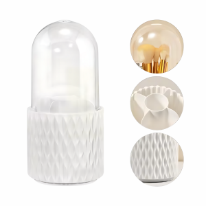 makeup brush holder rotating desktop