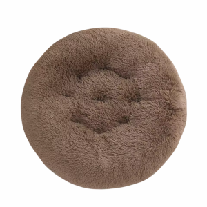 plush round dog bed warm coral fleece