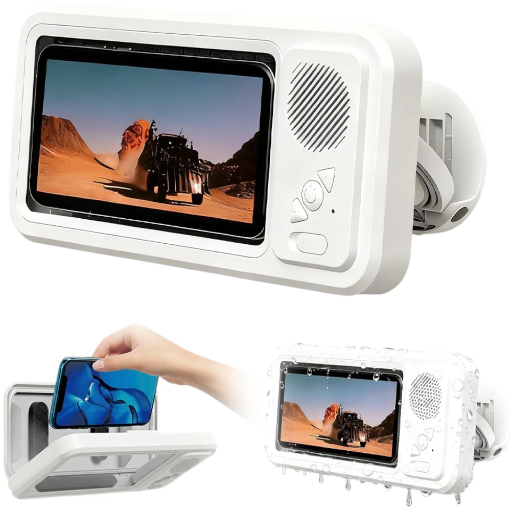 shower phone holder waterproof anti fog