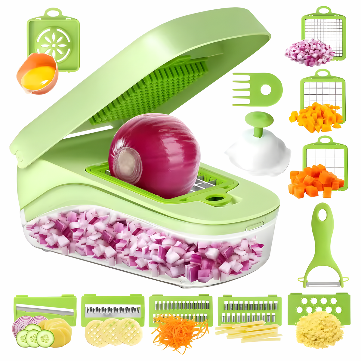 Vegetable Food Chopper with Multiple Blades