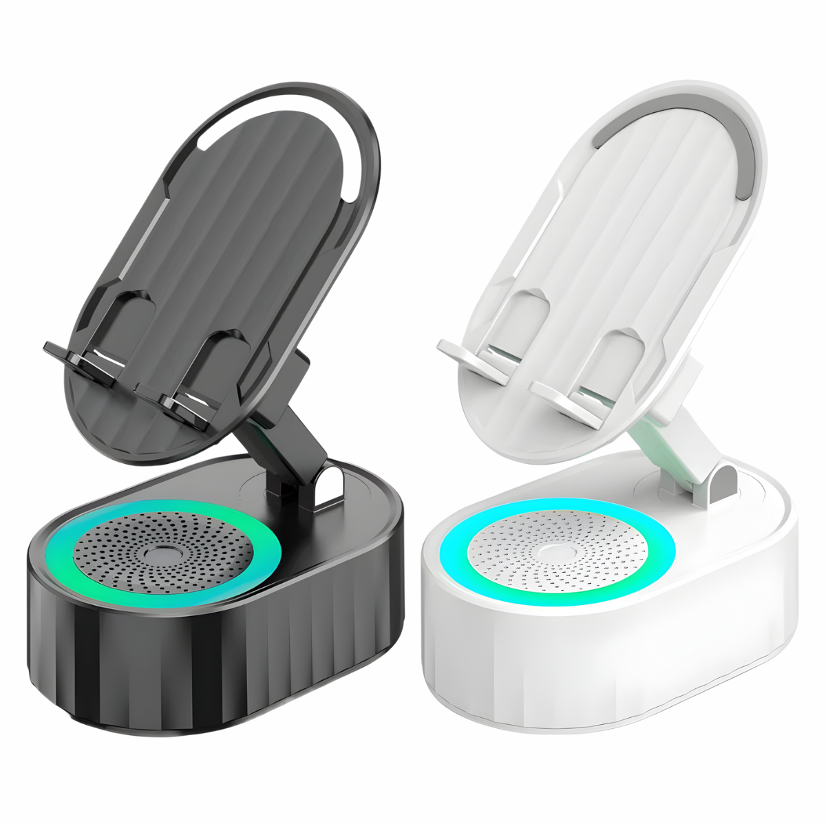 wireless induction speaker on office desk