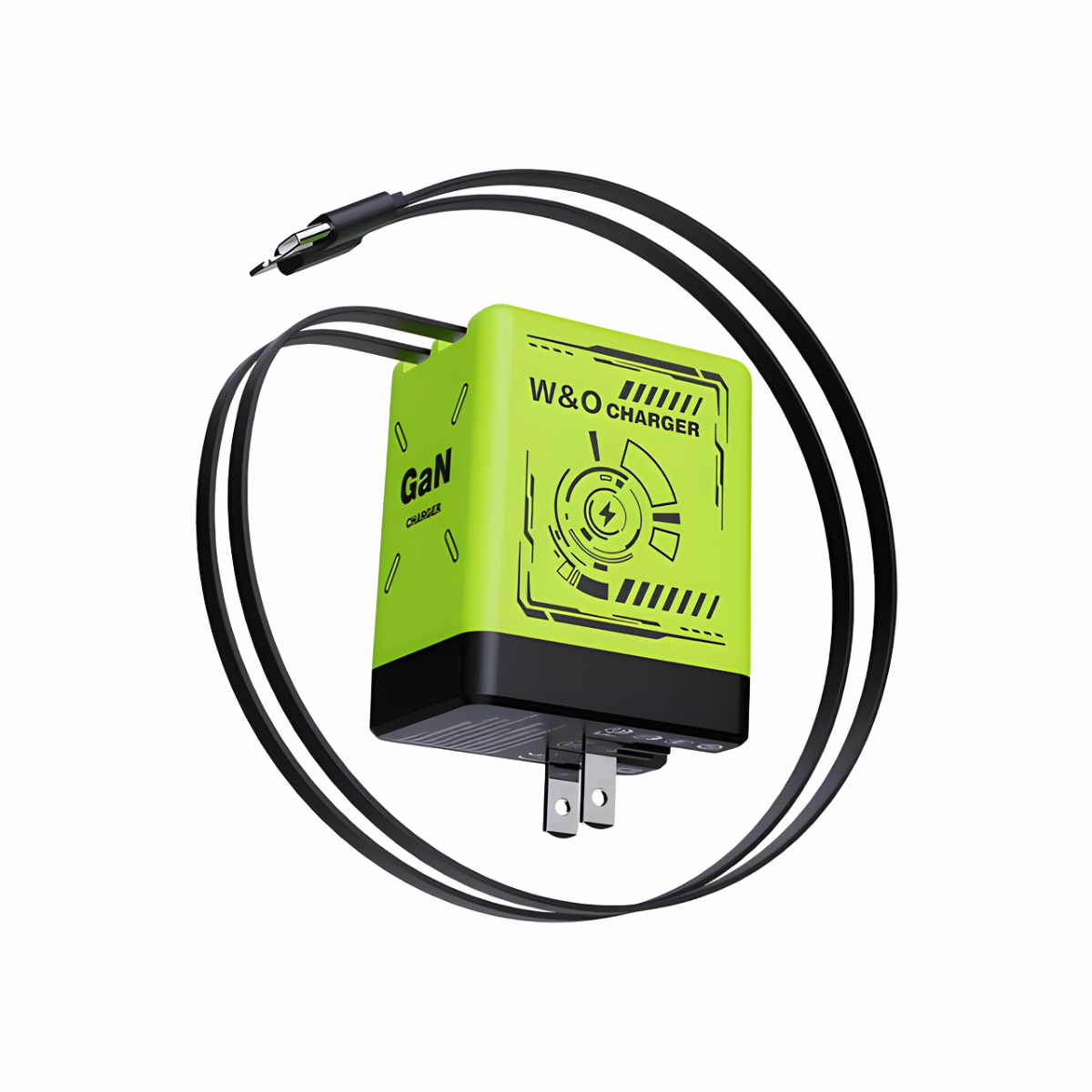 120 watt charger with Retractable Cable for Fast Charging"