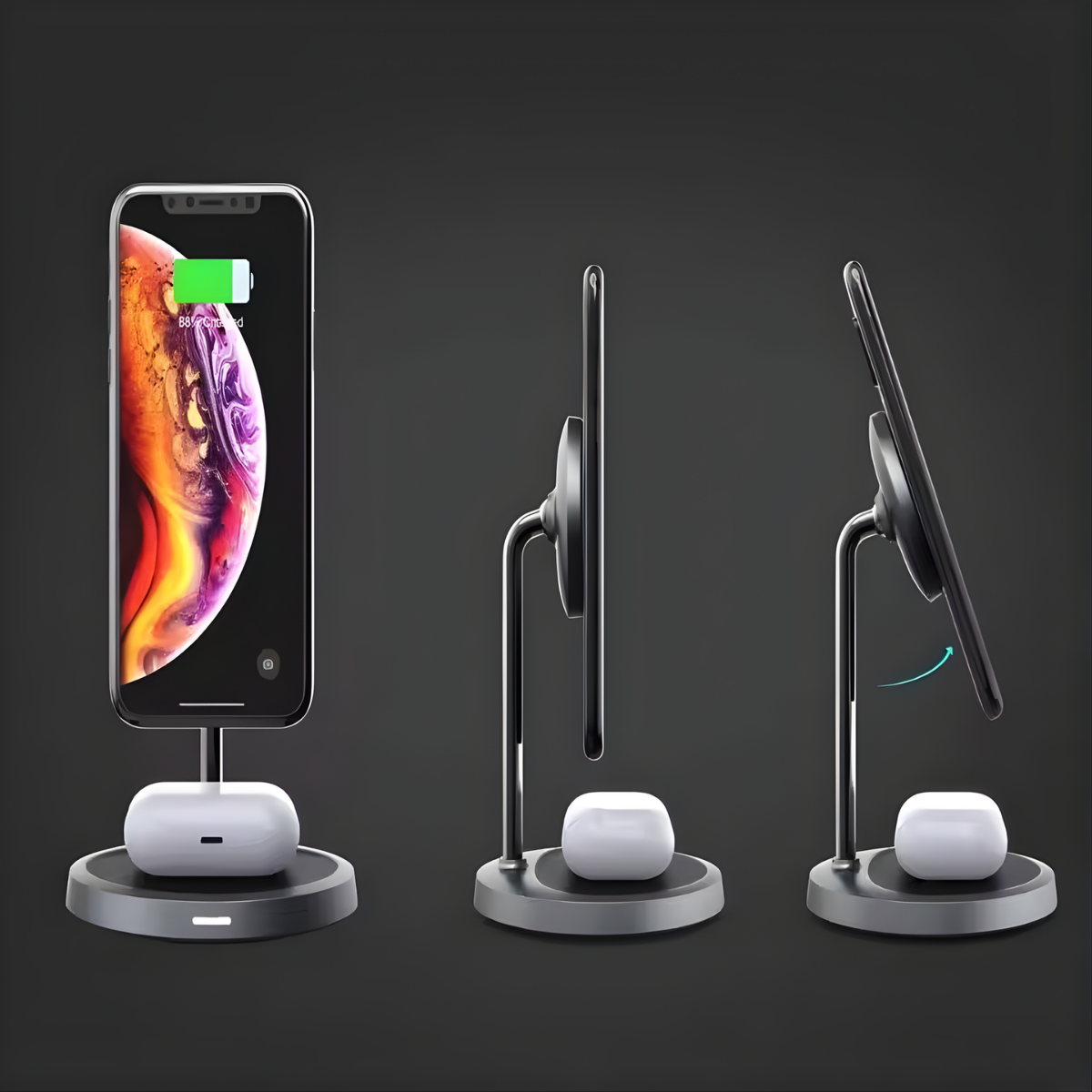 wireless charging stand adjustable