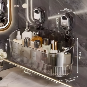 Close-Up of Secure Suction Cups on Shower Shelf