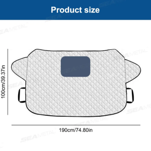 Car Windshield Snow Cover in Use During Snowy Weather