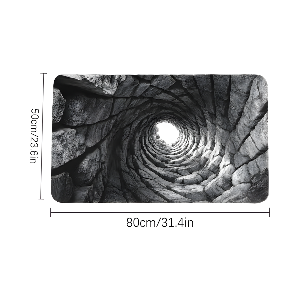 optical illusion rug entryway